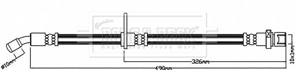 BORG & BECK Тормозной шланг BBH8250